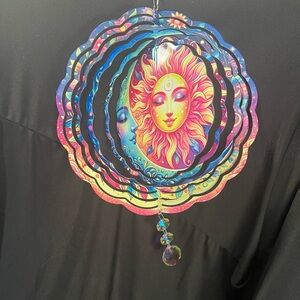 Colorful Sun and Moon Wind Spinner